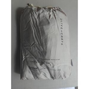 Olive & Crate QUEEN Luxury Duvet Set – Grey Mist – TENCEL™ Ultra Soft Bedding